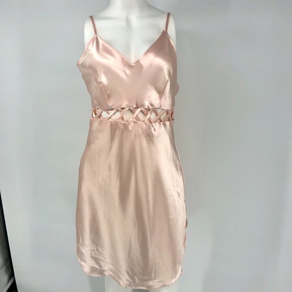 Vintage Silky Pink Chemise Slip Nightie Small / XS - Picture 2 of 9